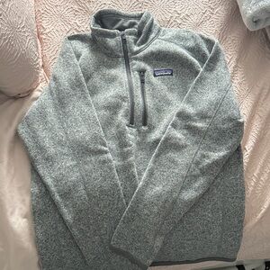 Patagonia Men's Zip-Up Sweater in Heather Gray
